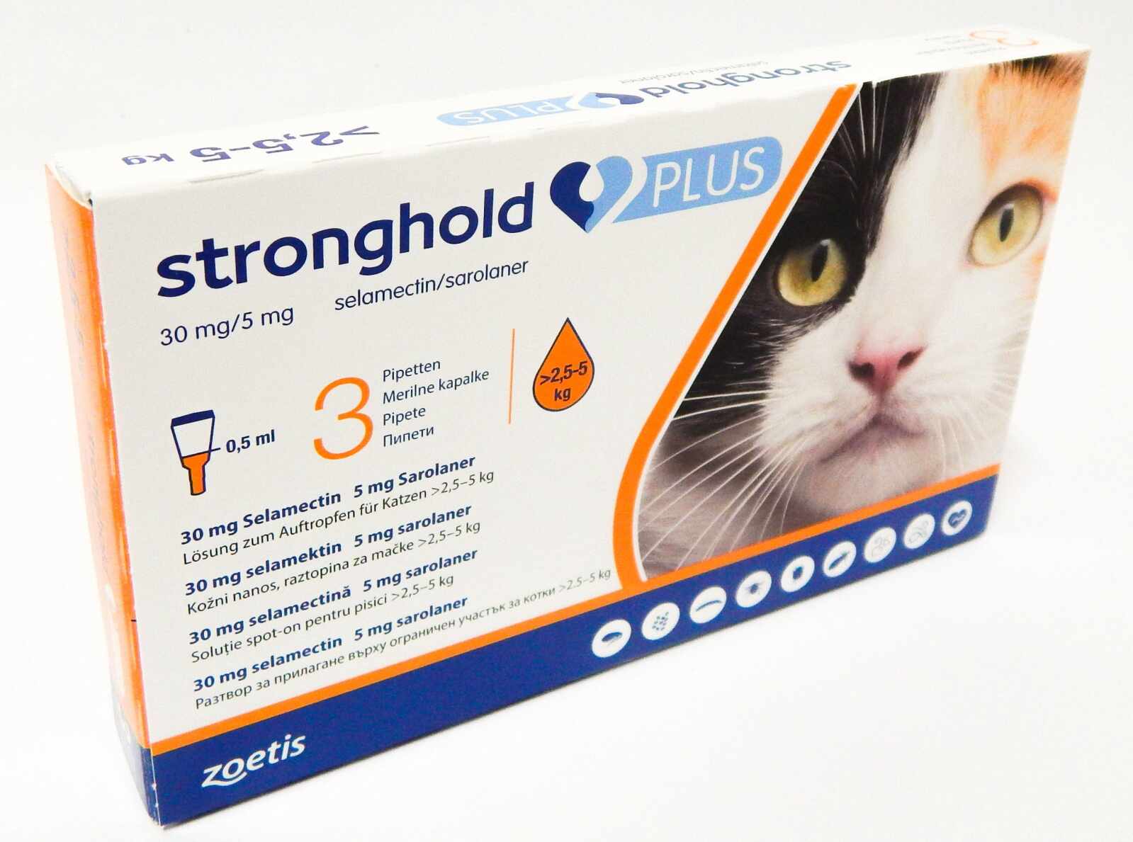 Stronghold Plus Pisica 30 mg 2.6- 5 kg 1 pipeta