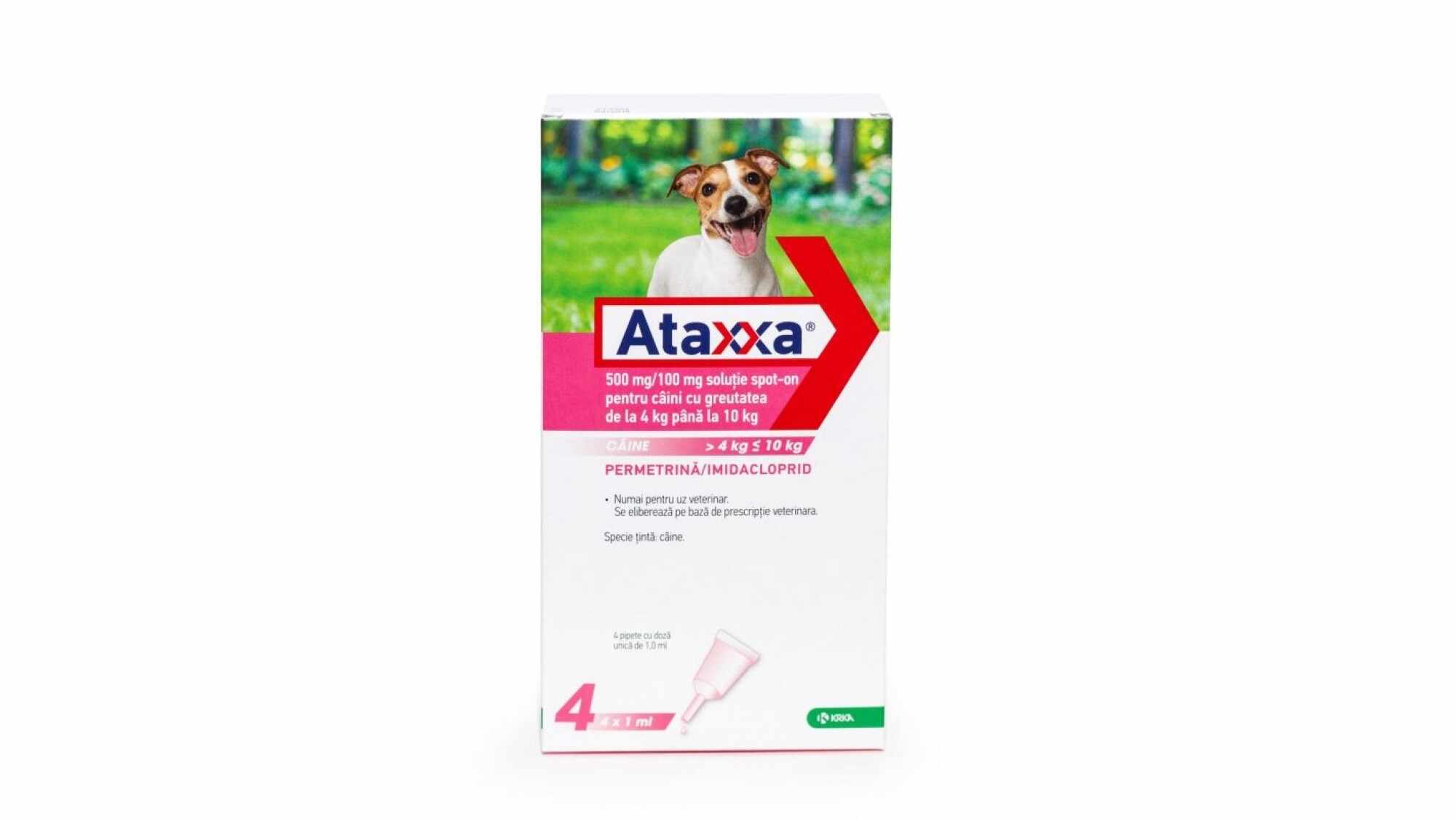 Ataxxa Pipeta Antiparazitara Caine S 100 mg 4-10 kg 1 Pipeta