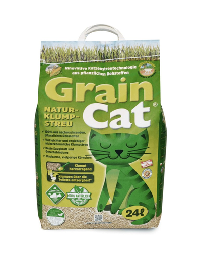 GRAIN CAT 96 l (4x24 l) asternut natural litiera pisici, biodegradabil