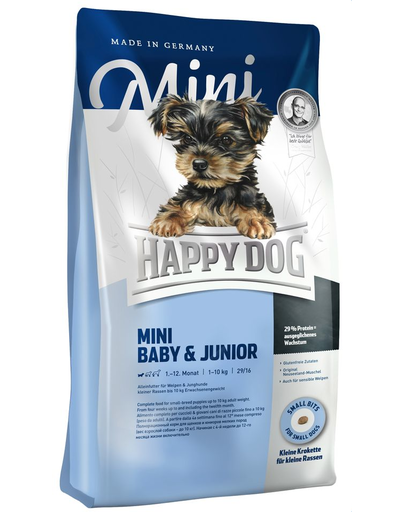 HAPPY DOG Mini Baby&Junior 16 kg (2x8 kg) hrana uscata catei rasa mica