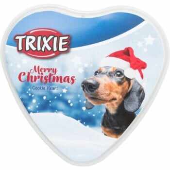TRIXIE Christmas Cookie Heart, Pui, punguță recompense câini, 300g