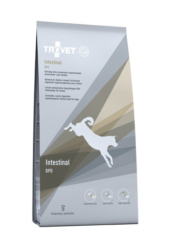 TROVET Intestinal DPD dieta veterinara pentru caini 3 kg cu afectiuni ale stomacului/intestinului
