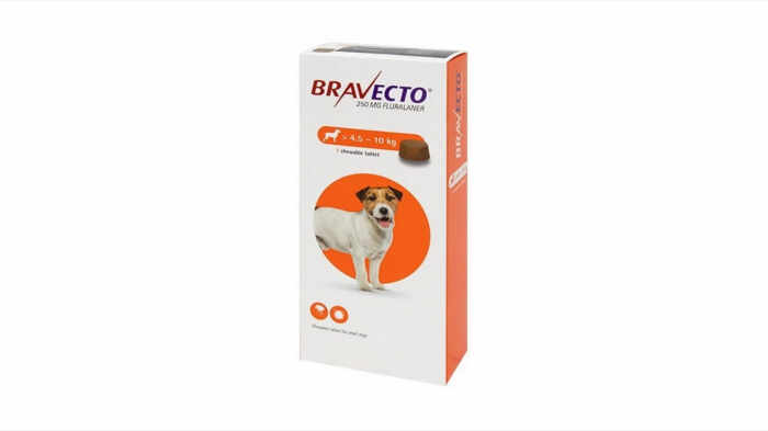 Bravecto 4,5-10 kg, 1 tableta masticabila x 250 mg