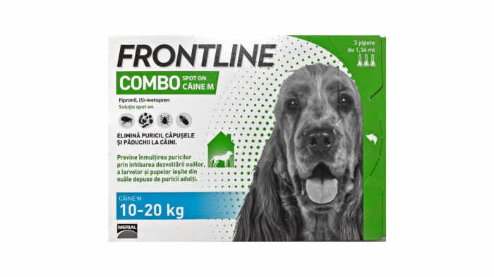Frontline Combo M (10-20 kg) - 3 Pipete antiparazitare