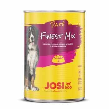 JOSIDOG Finest Mix, Pasăre și Vită, conservă hrană umedă câini, (pate), 400g x 12