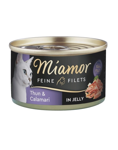 MIAMOR Feline Conserva hrana umeda pisici, cu ton si calamar in sos propriu 100 g