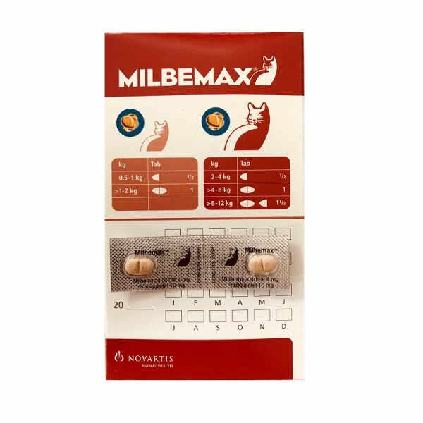 Milbemax Cat 4 10 mg ( 2 kg), 2 tablete