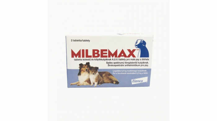 Milbemax Dog 2.5 25 mg ( 5 kg), 2 tablete