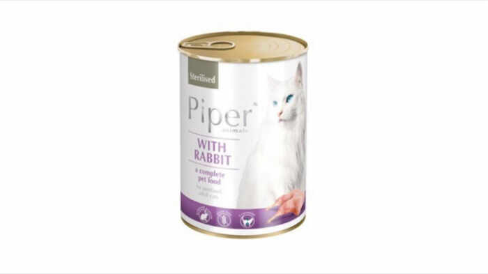 Conserva hrana umeda Piper Cat Sterilised, Iepure 400 g