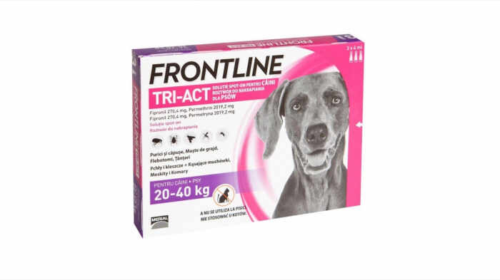 Frontline Tri-act L spot on pentru caini 20-40 kg - 3 pipete antiparazitare