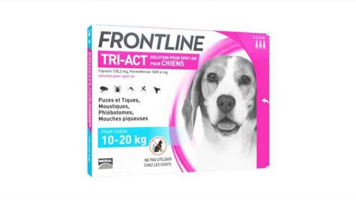 Frontline Tri-act M spot on pentru caini 10-20 kg - 3 pipete antiparazitare