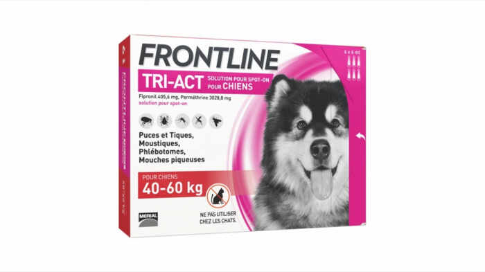 Frontline Tri-act XL spot on pentru caini 40-60 kg - 3 pipete antiparazitare