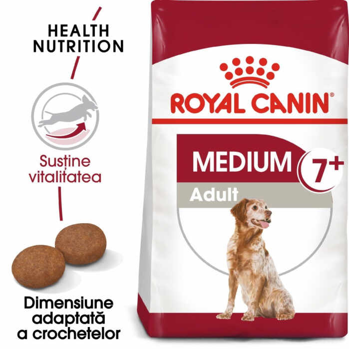 Royal Canin Medium Adult 7+, hrana uscata caini, 4kg