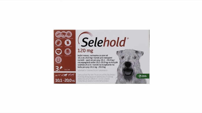 Selehold pentru caini 120 mg ml (10.1 - 20 kg), 3 x 1 ml