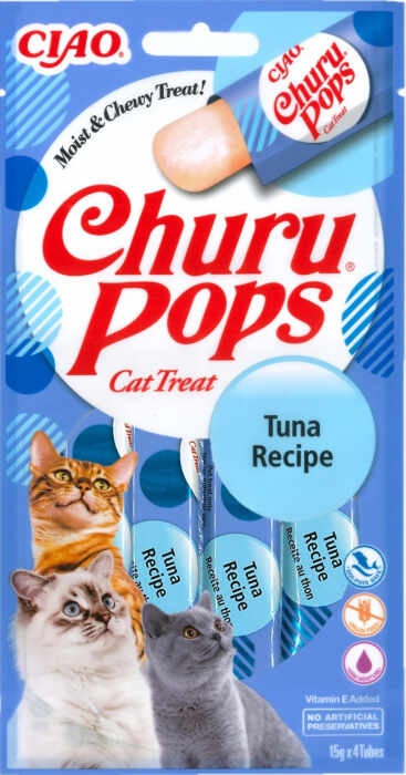 Churu Pops Recompensa Suculenta cu Ton fara cereale - 4 x 15 g