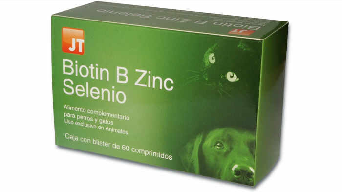 JT BIOTIN. B. ZINC. SELENIU pentru caini si pisici - 60 Tablete