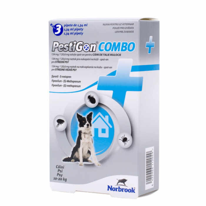 PestiGon Combo Dog M 134 mg 120,6 (10-20 kg)mg x 3 pipete