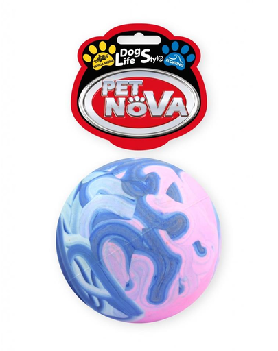 PET NOVA DOG LIFE STYLE Plină plutitoare minge de câine 7cm multicoloră aromă vanilie