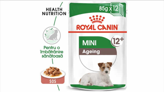 Royal Canin Mini Ageing 12+ hrana umeda caine senior (in sos), 12 x 85 g