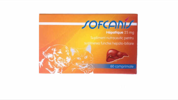 SOFCANIS Caine Pisica Hepatique 25 mg, 60 comprimate