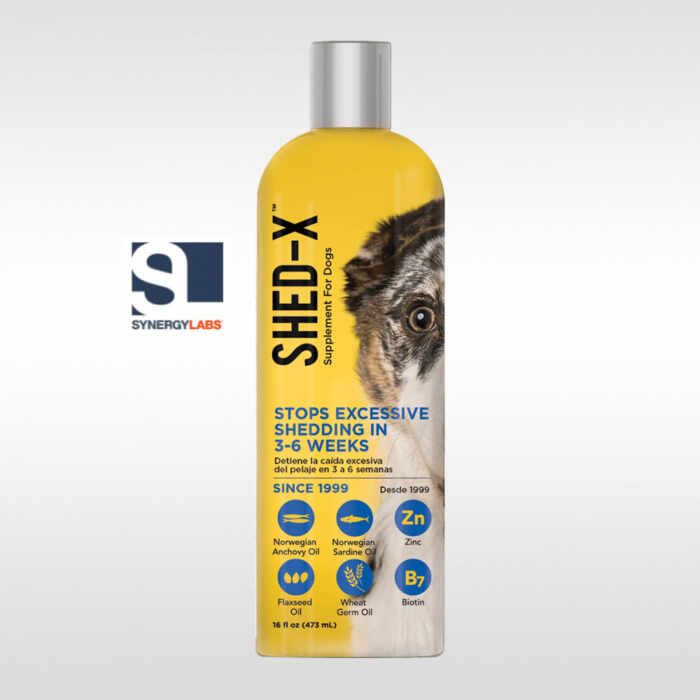 Supliment anti naparlire pentru caini SHED-X, Synergy Labs, talie medie, 473 ml