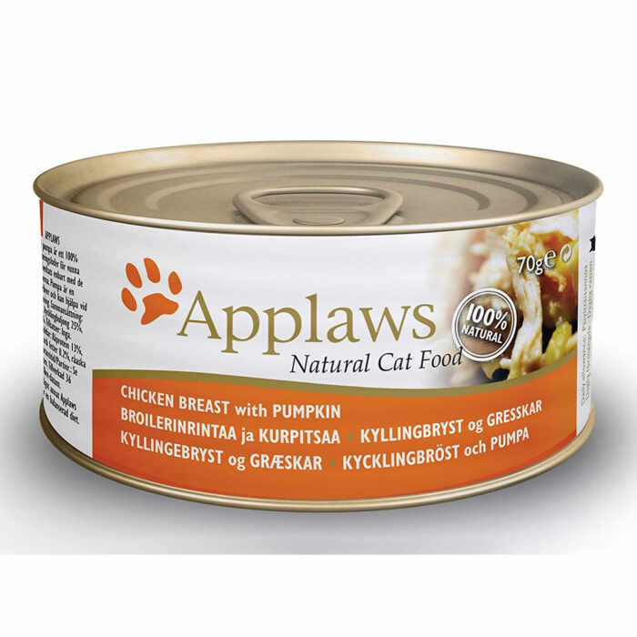 Applaws, conserva hrana umeda pisici cu piept de pui si dovlecel, (in supa), 156g