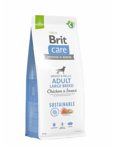 BRIT Care Dog Sustainable Adult Large Breed Chicken & Insect Hrana caini talie mare, cu pui si insecte 12kg