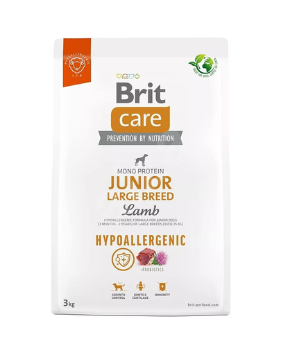 BRIT Care Hypoallergenic Junior Large Breed 3 kg Hana pentru catei de talie mare