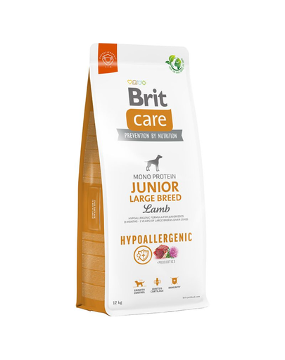 BRIT Care Hypoallergenic Junior Large Breed Hrana uscata catei talie mare, cu miel 12 kg