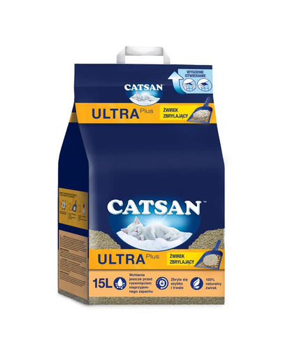 CATSAN Ultra Plus 15l Nisip compactor pentru litiera