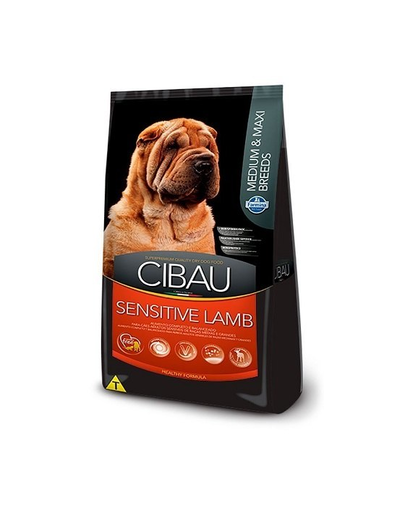 FARMINA Cibau Sensitive Lamb MEDIUM/MAXI 2,5 kg hrana uscata caini de talie medie si mare cu sistem digestiv sensibil, cu miel