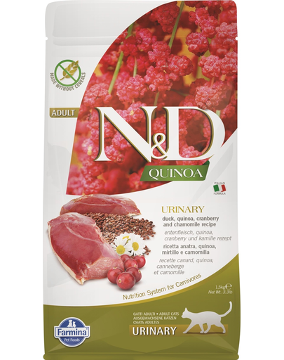 FARMINA N&D Quinoa Cat Urinary Hrana pentru pisici cu afectiuni urinare, cu rata 1.5 kg