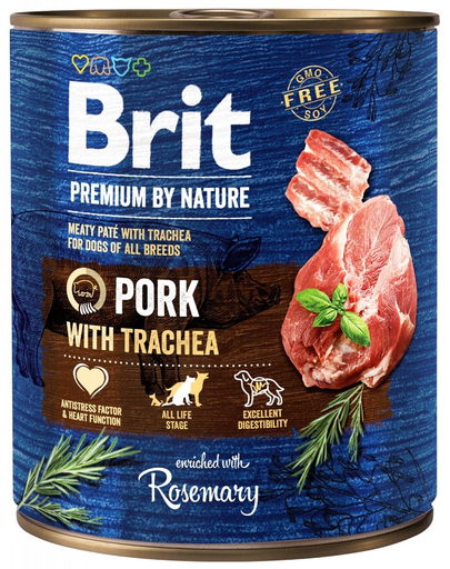 BRIT Premium by Nature 12 x 800 g pachet conserve caini, cu porc