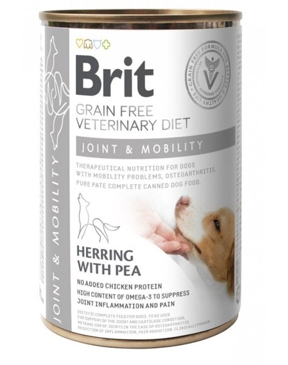 BRIT Veterinary Diet Dog Joint & Mobility hrana pentru caini 24x400 g mobilitate si oase