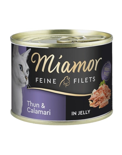 MIAMOR Feline Filets ton si calamar in aspic 185 g pentru pisica