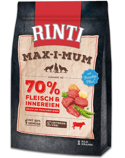 RINTI MAX-I-MUM Beef hrana uscata pentru caini adulti, cu vita 1 kg