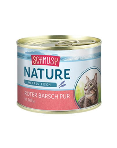 SCHMUSY Nature hrana in aspic pentru pisici, cu biban 185 g