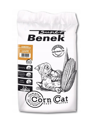 BENEK Super Corn Cat Asternut litiera pisici 22 kg