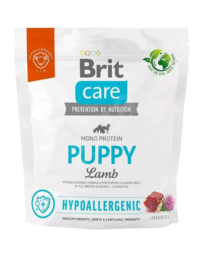 BRIT Care Hypoallergenic Puppy 1 kg Hrana uscata pentru catei, hipoalergenica, cu miel