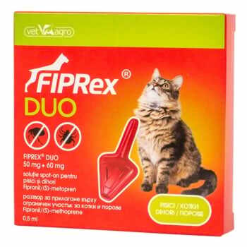 FIPREX Duo, deparazitare externă pisici, pipetă repelentă, 1buc