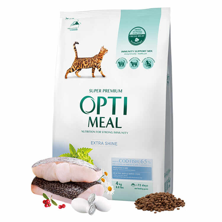 Hrana Uscata Pisici OPTIMEAL Adult Cod 4kg