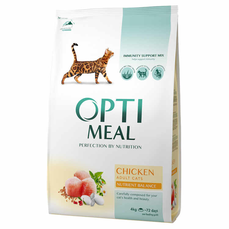 Hrana Uscata Pisici OPTIMEAL Adult Pasare 4kg