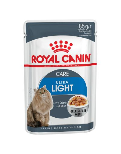 Royal Canin Ultra Light In Jelly Care Adult hrana umeda in aspic pisica limitarea cresterii in greutate 85 g