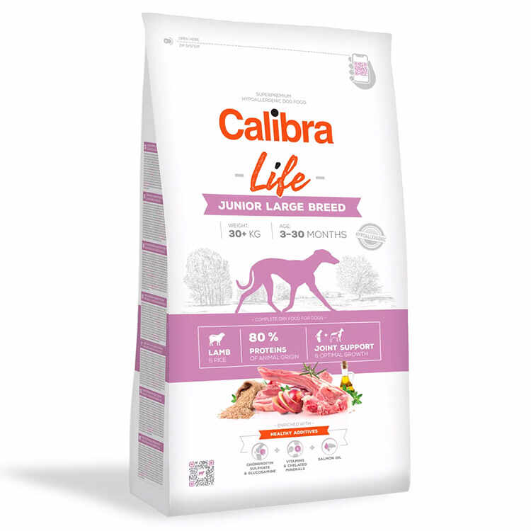 Hrana Uscata Caini CALIBRA Life Junior Large Breed Lamb 12kg