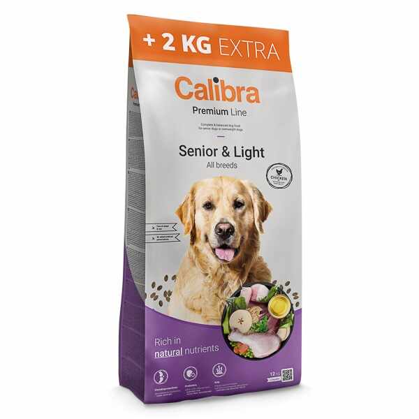 Hrana Uscata Caini CALIBRA Premium Line Senior / Light 12 + 2 Kg