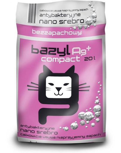 BAZYL Ag+ Compact nisip litiera pisici 20 L