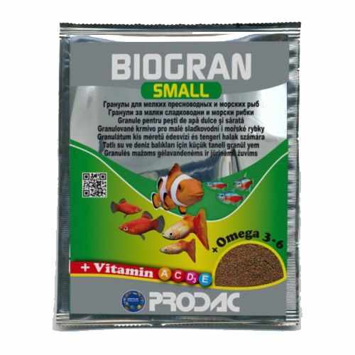 Hrana pentru pesti, Biogran Small Prodac, 15 g