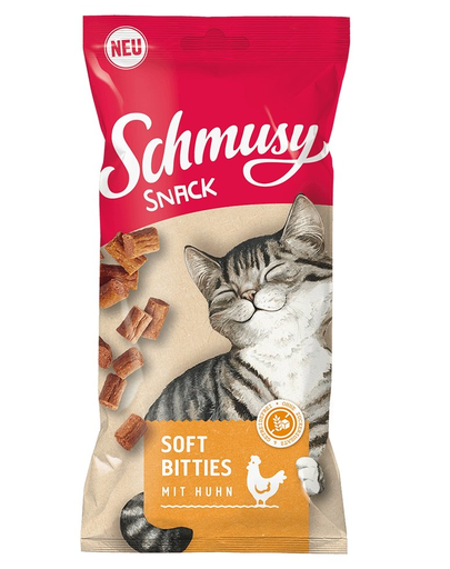 SCHMUSY SNACK Soft Bities recompensa moale pisici 60 g cu pui