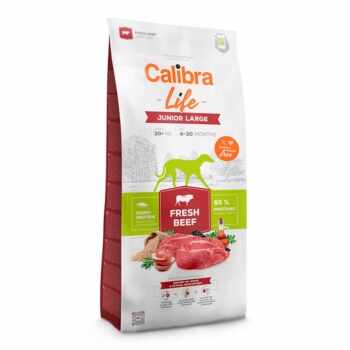 CALIBRA Life Junior Large, L-XL, Vită, hrană uscată monoproteică câini junior, 2.5kg