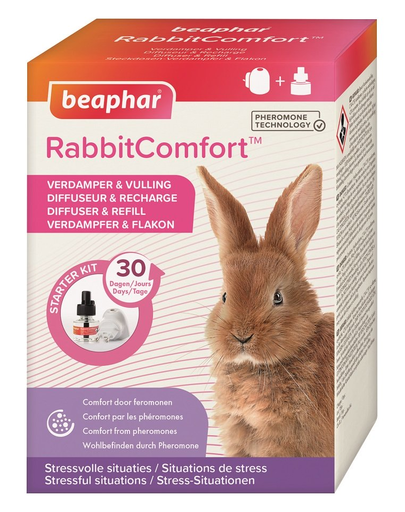 BEAPHAR RabbitComfort Calming Diffuser Starter Kit 48 ml Difuzor feromoni pentru iepure